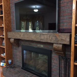 Allison's new fireplace mantel