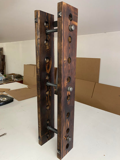 Martin Conti's Reclaimed barn wood wine rack