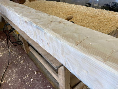 Brittney Toohey's #488 Fireplace Mantel with Wooden Legs