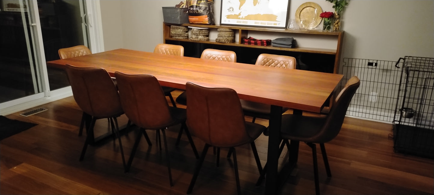 Hardwood dining room table