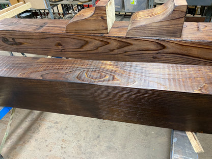 Nicole Amato's #179 Fireplace Mantel with Wooden Corbels