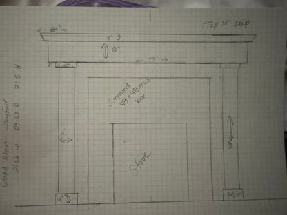 Debra Woods' #488 Fireplace Mantel with Wooden Legs