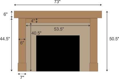 Jamie O'Fallon's #497 Fireplace Mantel with Wooden Legs