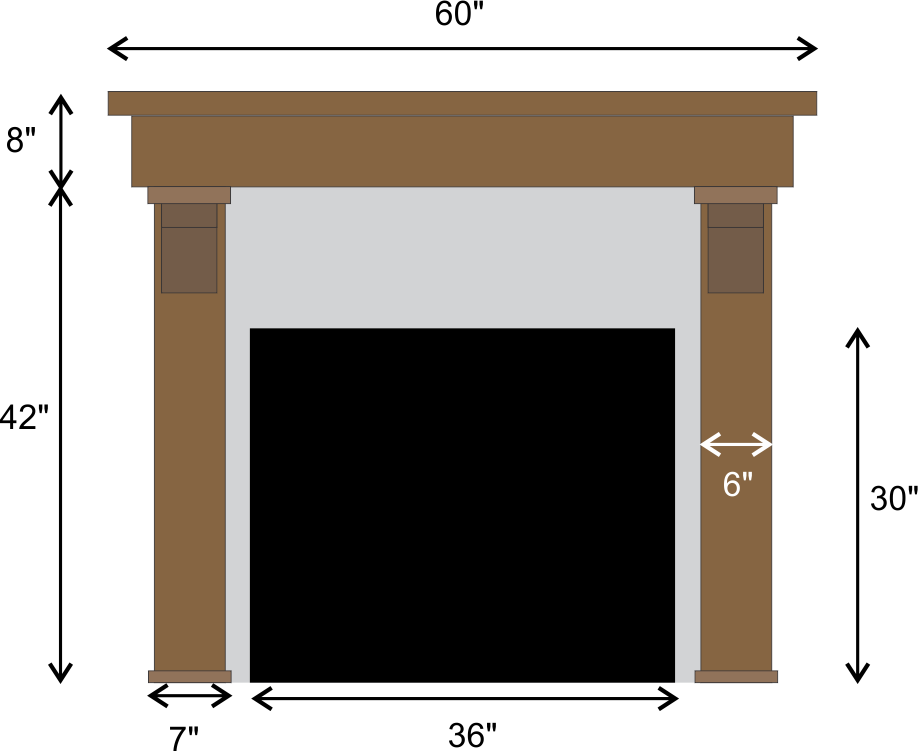 Joy Dupuis' #409 Fireplace Mantel with Wooden Legs