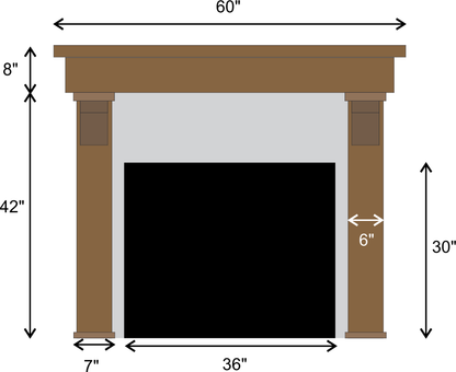Joy Dupuis' #409 Fireplace Mantel with Wooden Legs