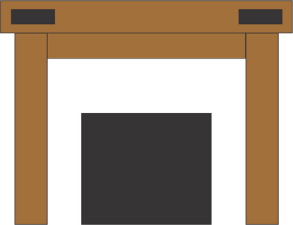 Kenny Watkins' #402 Fireplace Mantel with Wooden Legs