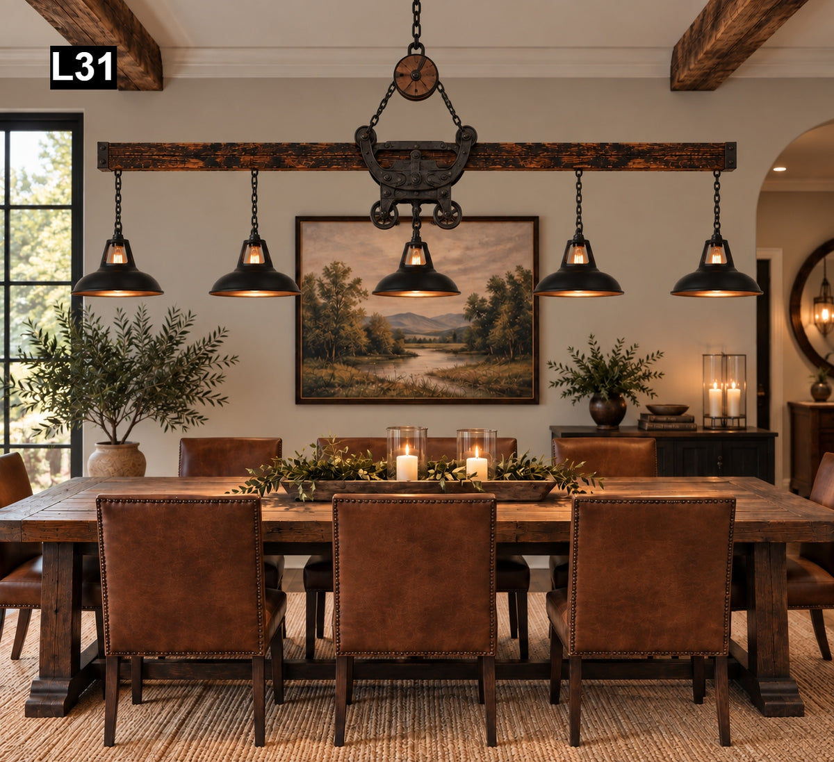 Beautiful hay trolley chandelier with Pendant Lamps L31