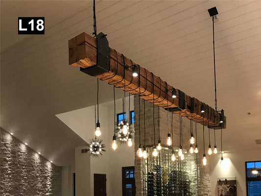 Patrick Faust's L18 Beam Chandelier with side-lights