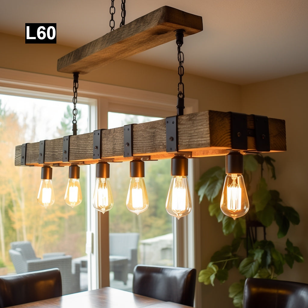 Individual Reclaimed Wood Pendant Lamps L60