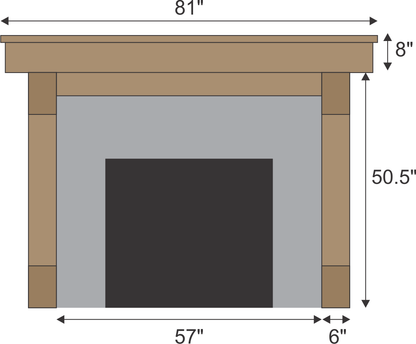 Lizzie Pergande's #480 Fireplace Mantel with Legs