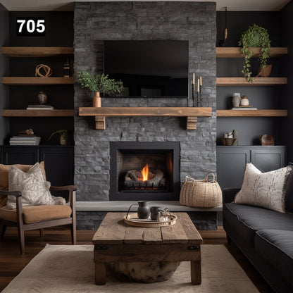 Heather Barton's #705 Fireplace Mantel with Matching Corbels