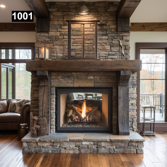 Adrienne Shields' #1001 Fireplace Mantel with Wooden Legs