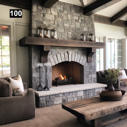 Dana Dilullo's #100 Fireplace Mantel with Wooden Corbels