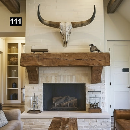 Rick Smith's #155 Fireplace Mantel with Wooden Corbels