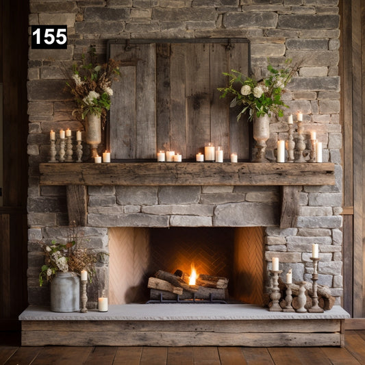 Rick Smith's #155 Fireplace Mantel with Wooden Corbels