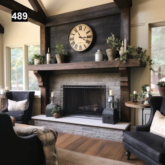 Psomas-Jackloski's #489 Fireplace Mantel with Wooden Legs