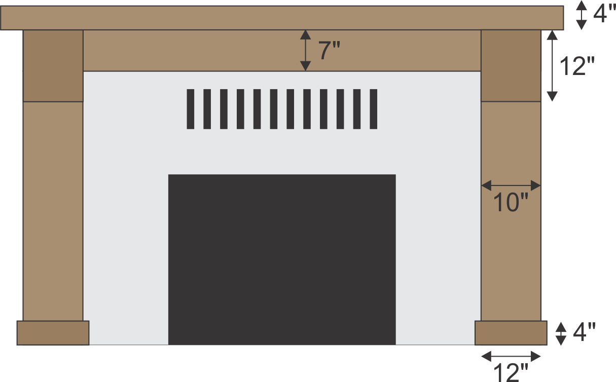 Chris Hogan's #430 Fireplace Mantel with Wooden Legs