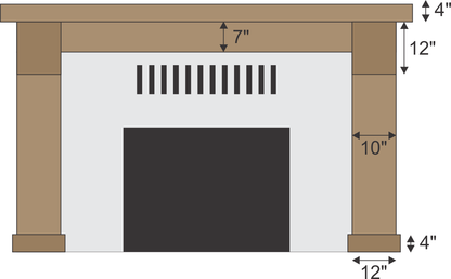 Chris Hogan's #430 Fireplace Mantel with Wooden Legs