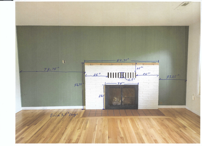 RANDY KOESTER's #430 Fireplace Mantel with Wooden Legs