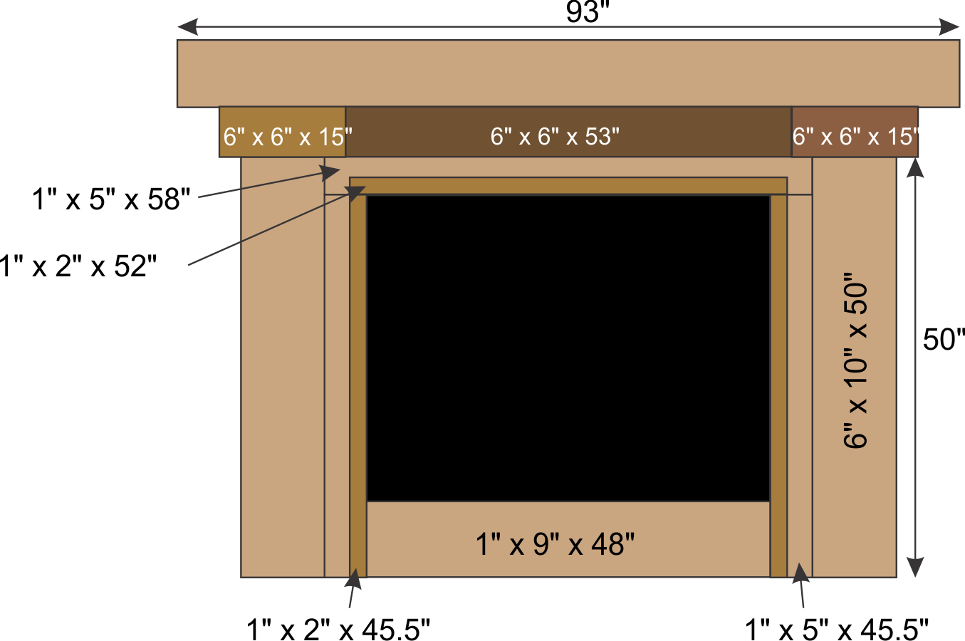 Robert Cundiff's #436 complete Fireplace Mantel with legs