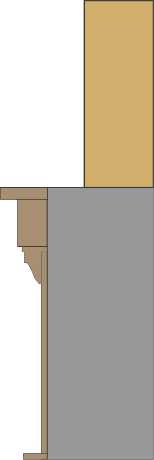 Roxanne Billings' #409 Fireplace Mantel with Wooden Legs