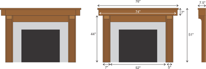 Scott Ward's #490 Fireplace Mantel with Legs