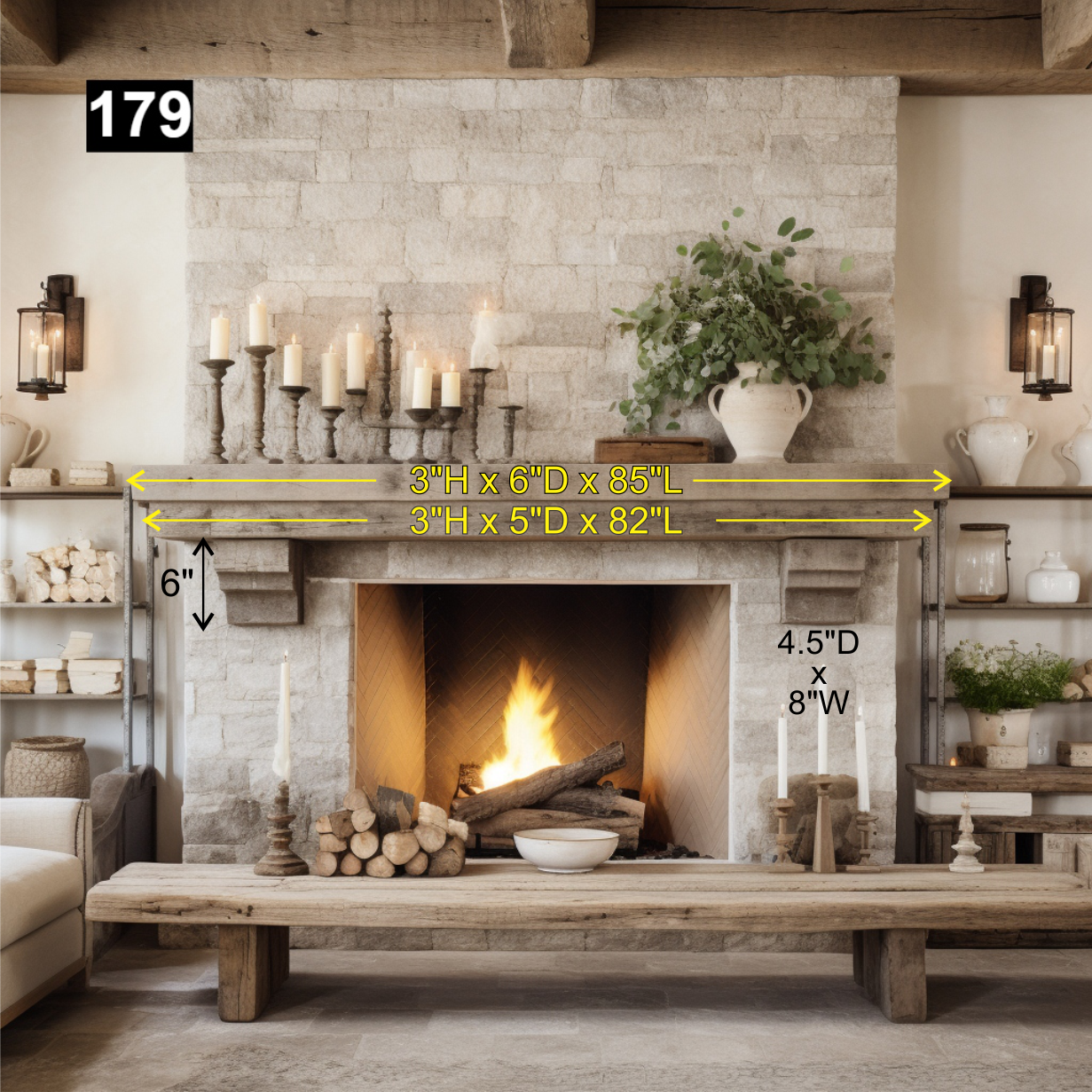 Shana Klisanin's Fireplace Mantels and shelves
