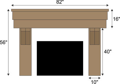 Shaun Hoskins' #486 Fireplace Mantel with Wooden Legs