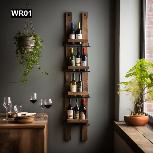 Classy Reclaimed Wood Wine rack #001