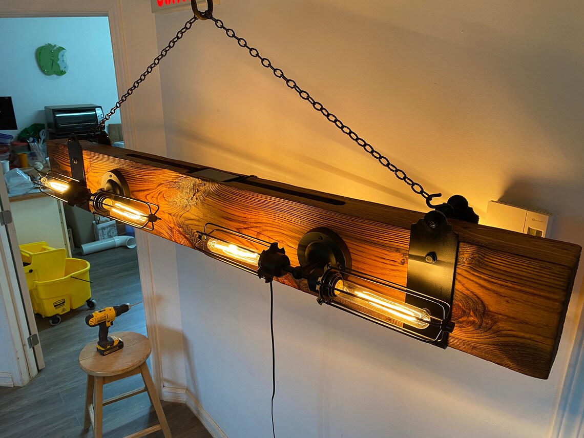 Laurie Fisher's Special Wood Beam Chandelier