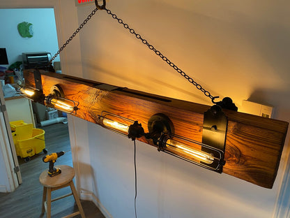 Laurie Fisher's Special Wood Beam Chandelier