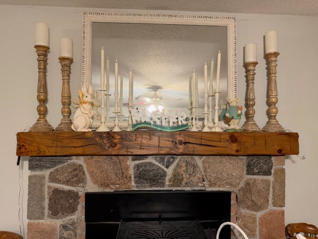 Ashley Riendeau's #148 Fireplace Mantel with Wooden Corbels