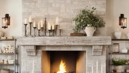 Julie Stephens' Custom Fireplace Mantel with Corbels