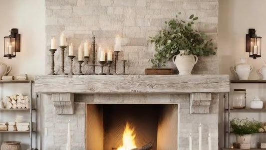 Julie Stephens' Custom Fireplace Mantel with Corbels