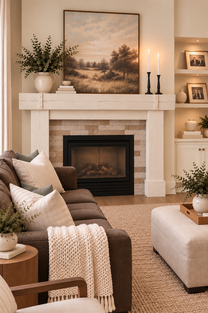 Jamie O'Fallon's #497 Fireplace Mantel with Wooden Legs