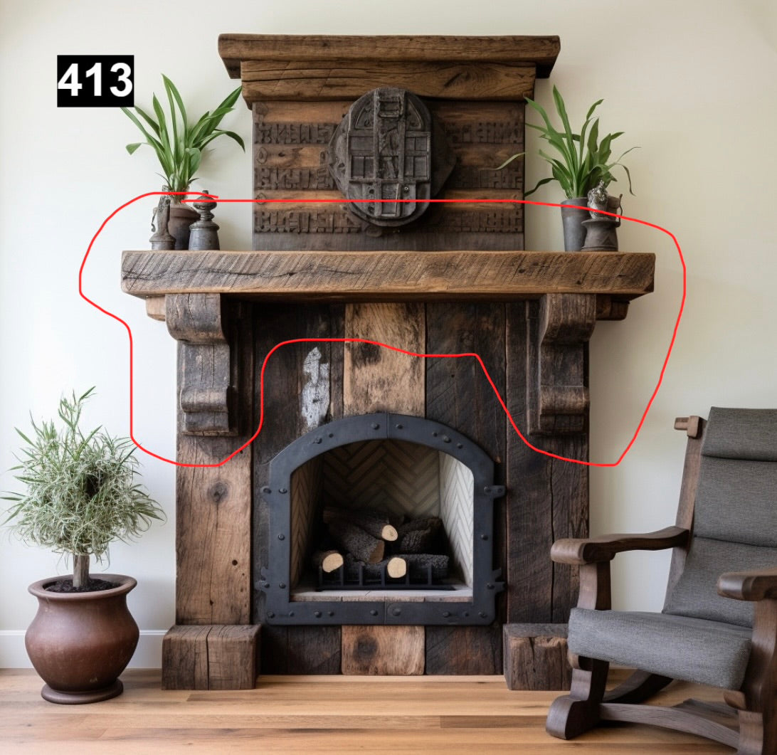 Lacy McHugh's #413 Fireplace Mantel with Corbels