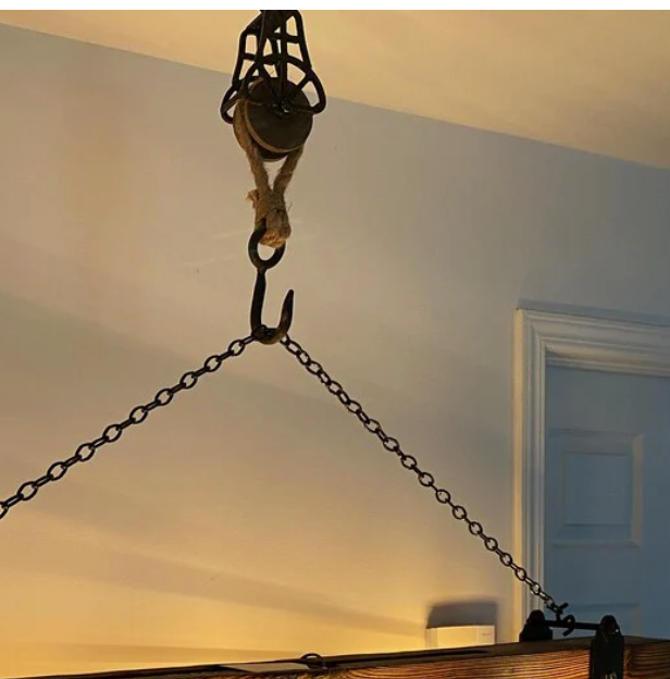 Laurie Fisher's Special Wood Beam Chandelier