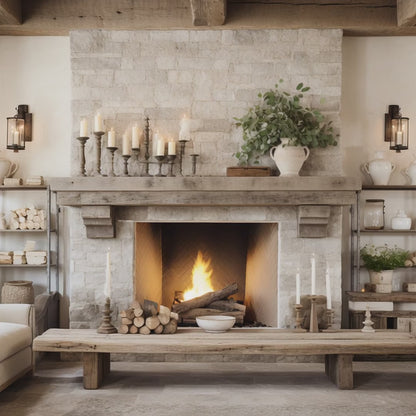 Gorgeous Reclaimed Wood Beam Fireplace Mantel with Wooden Corbels #179B