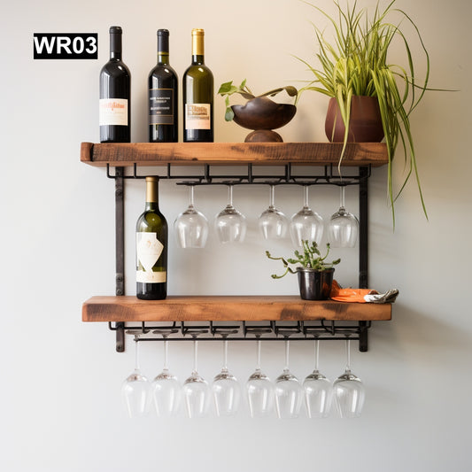Classy Reclaimed Wood Wine rack #003