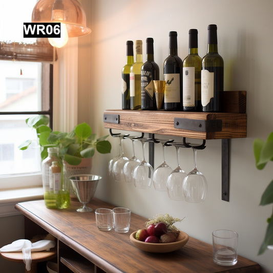 Classy Reclaimed Wood Wine rack #006