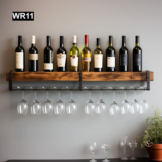 Classy Reclaimed Wood Wine rack #011
