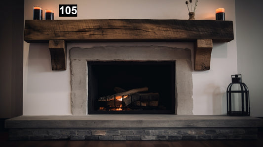 Gorgeous Reclaimed Wood Beam Fireplace Mantel with Wooden Corbels #105