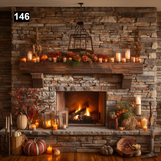 Gorgeous Reclaimed Wood Beam Fireplace Mantel with Wooden Corbels #146