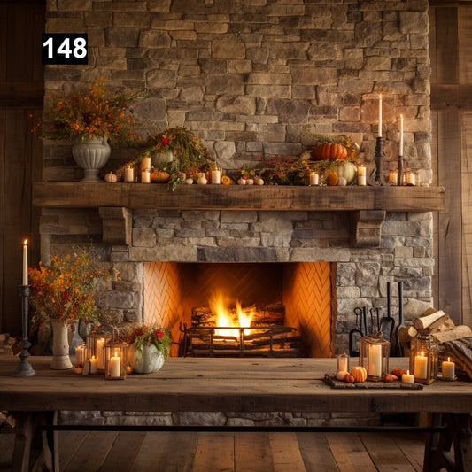 Gorgeous Reclaimed Wood Beam Fireplace Mantel with Wooden Corbels #148