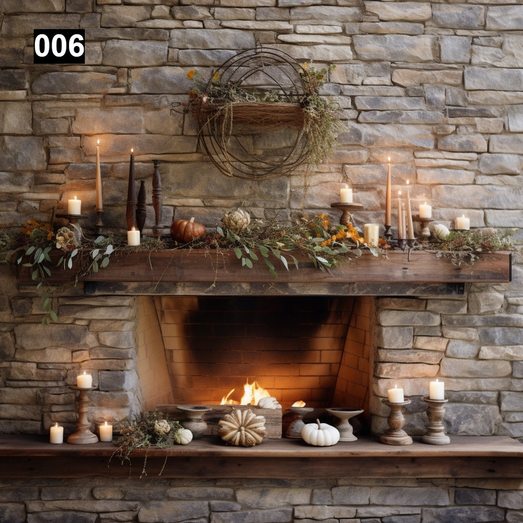 Custom reclaimed wood beam fireplace mantel