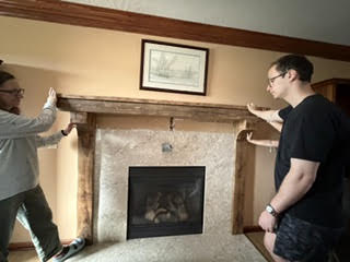 Jim Bowers' #481 Fireplace Mantel with Legs