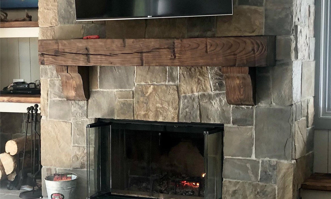 Jessica's new fireplace Mantel