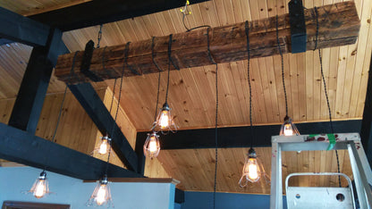 Reclaimed Barn Wood Beam Chandelier L18