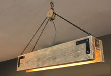 Load image into Gallery viewer, Rustic Reclaimed Suspended Wood Chandelier