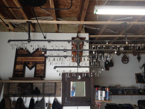 Industrial Chic Crystal Chandelier